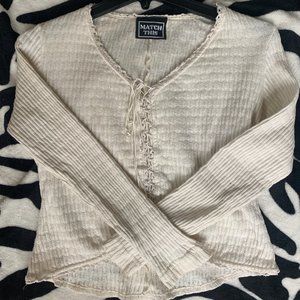 ~ 90's corset cropped blouse ~